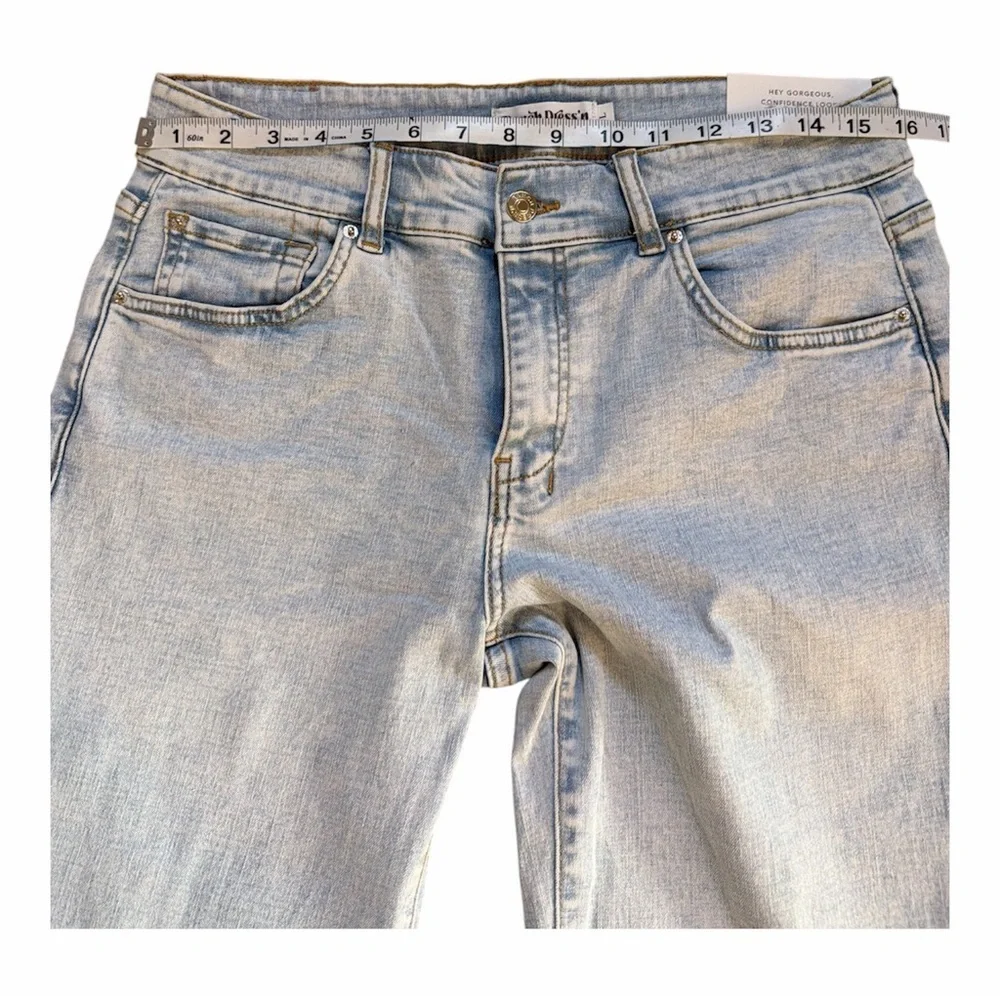 RANCH DRESSN SIGNATURE LIGHT WASH TROUSER SIZE LARGE 12 MIDRISE STRETCH NWT - Picture 3 of 5